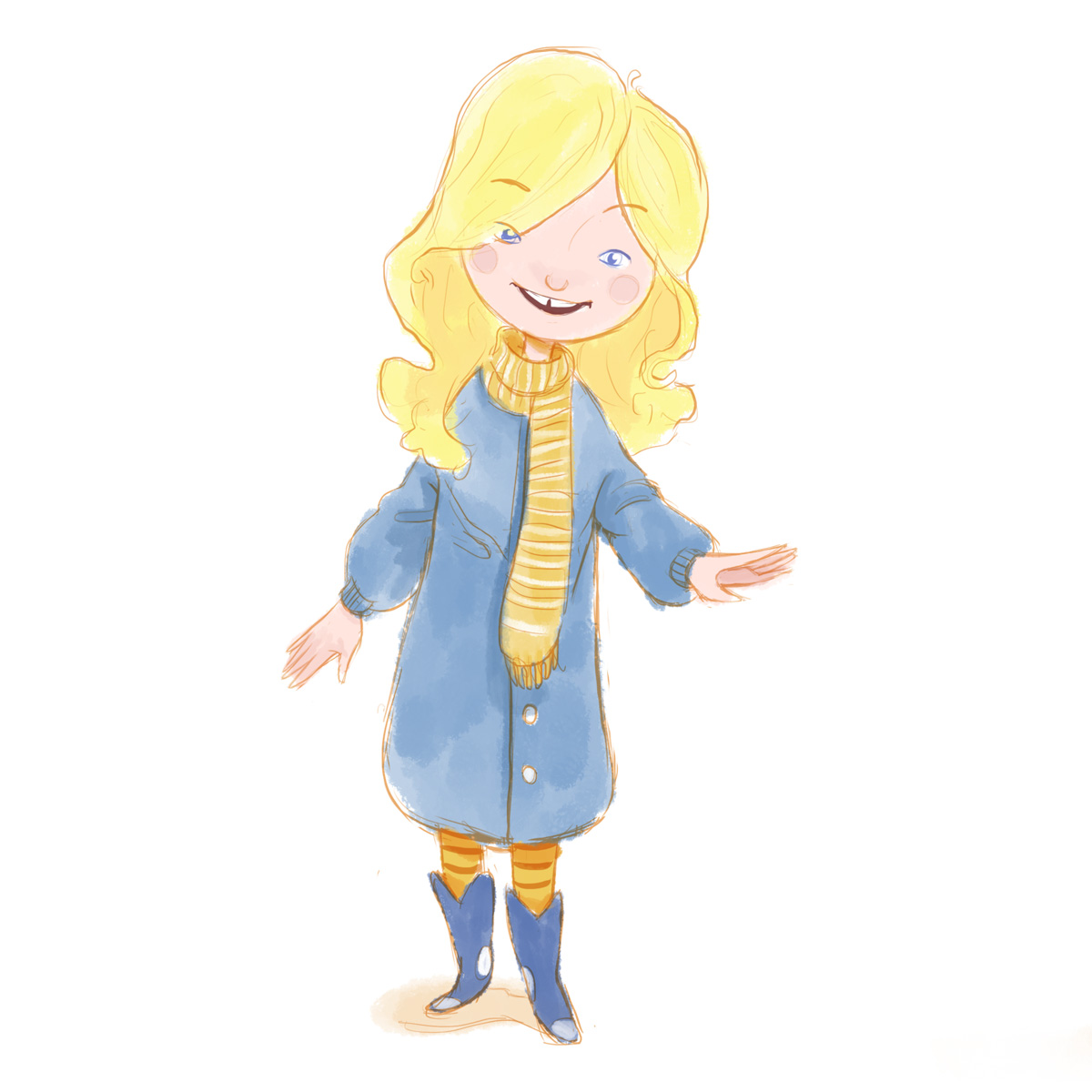 Blond Girl, Digital Character Design